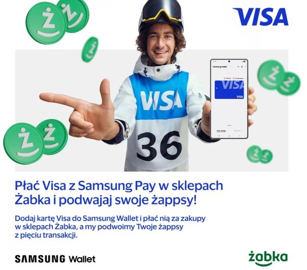 Płać kartą Visa w Żabce z Samsung Wallet